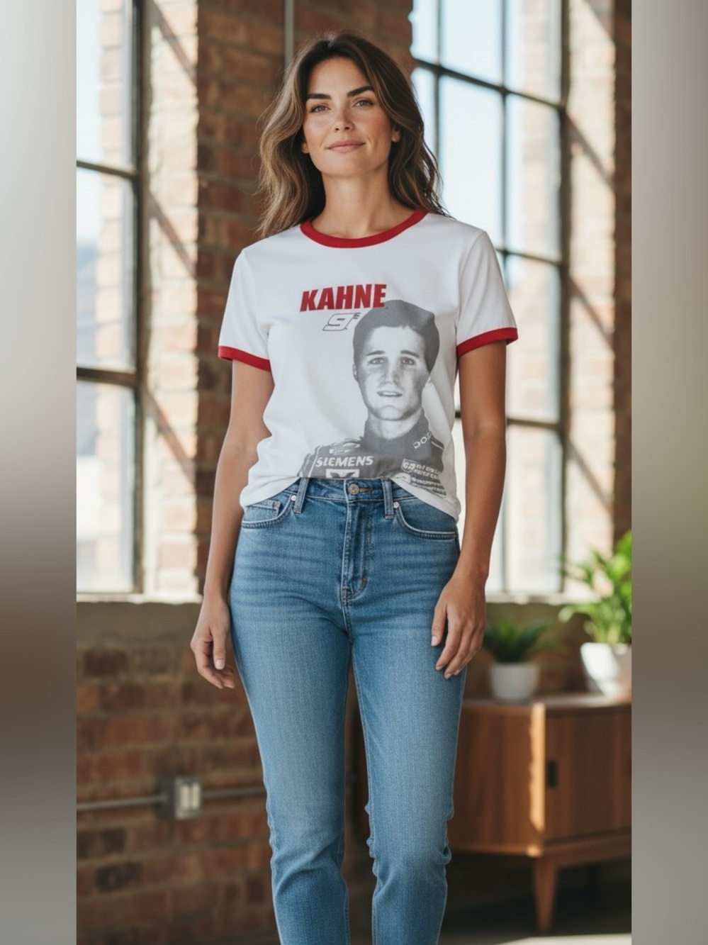 NASCAR Kasey Kahne Vintage-Style Graphic Ringer T-Shirt - Size Large (L)